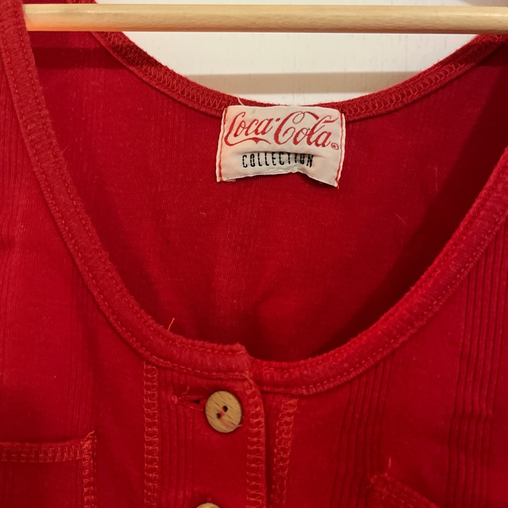 Coca Cola Red Button-Front Tank - Picture 2 of 4